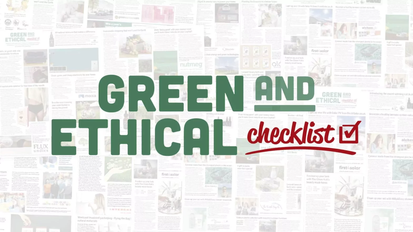 Blog-Green and Ethical Checklist with The Guardian